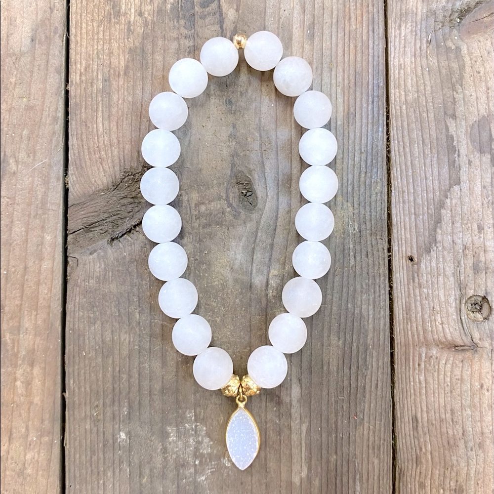 Handmade Matte Jade Chakra Bracelet